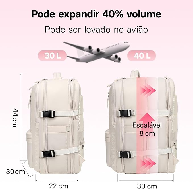 Mochila de Viagem Expansivel