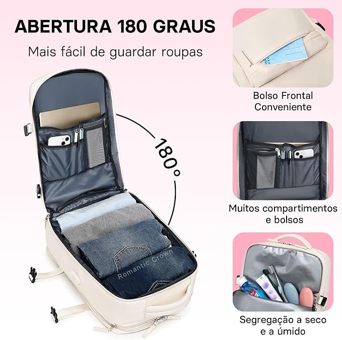 Mochila de Viagem Expansivel